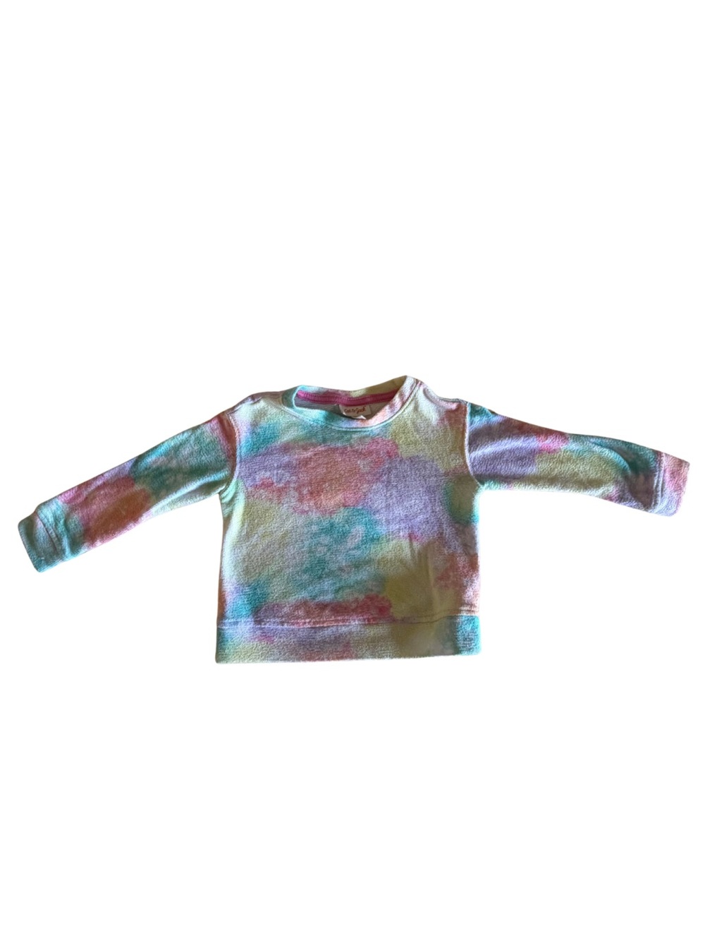 Cat & Jack Tie-Dye Pastel Rainbow Terry Pullover Sweatshirt 2T